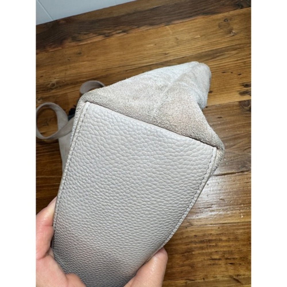 The Sak Huntley Hobo Bag in Sand Suede Taupe Tassel Shoulder Bag Slouchy Tote - Picture 15 of 17